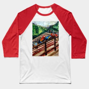 Colorful Companions in the Aviary. Baseball T-Shirt